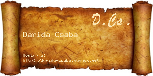 Darida Csaba névjegykártya