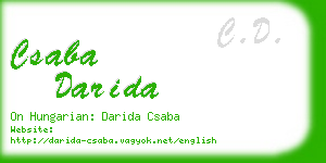 csaba darida business card